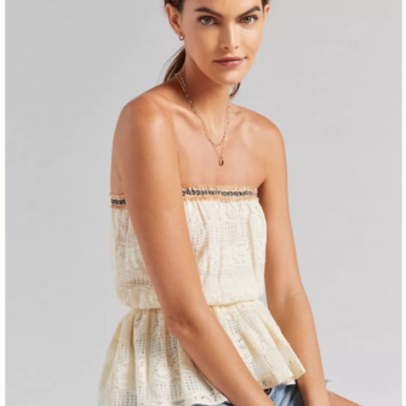 Anthropologie Verb Lace Tube Top Size S - Picture 1 of 5